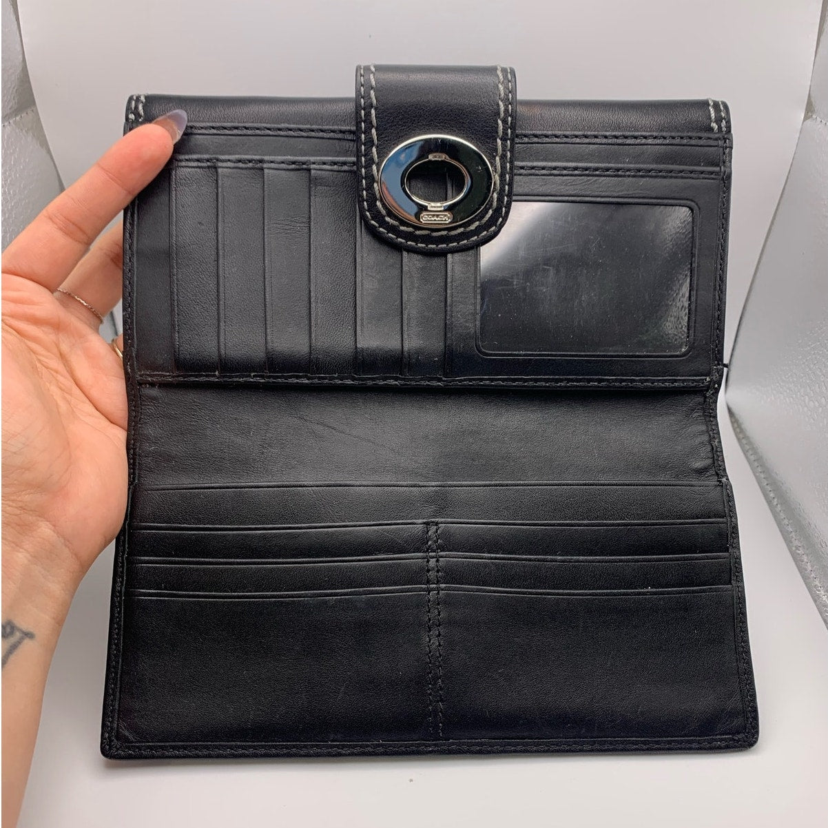 COACH Black Turnlock Wallet