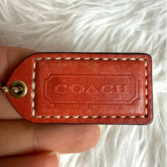 1.5" y2k COACH Vintage Fob Bag Charm Hang tag Hangtag