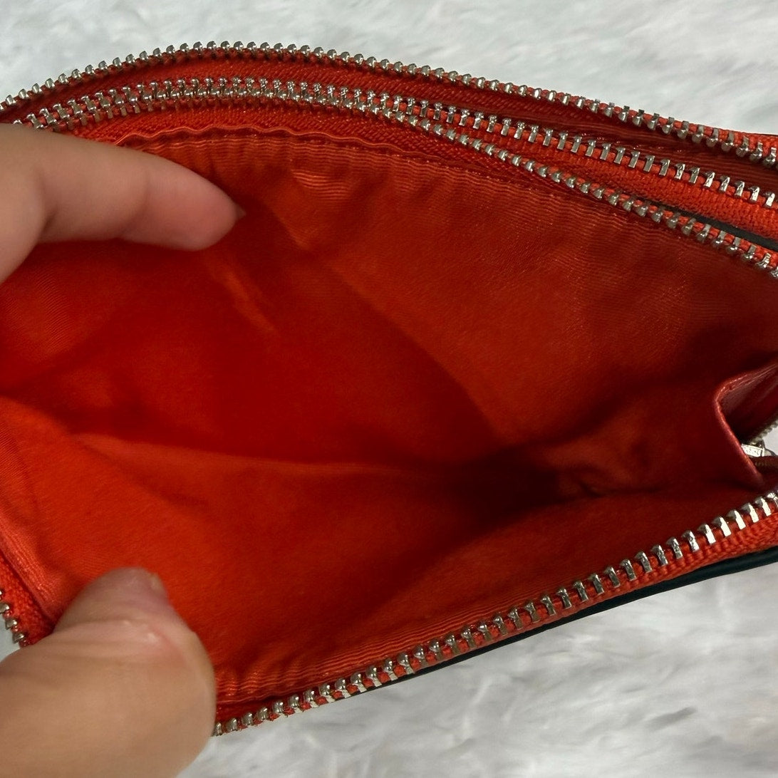 Sale COACH Brown Signature Coated Canvas Wristlet
