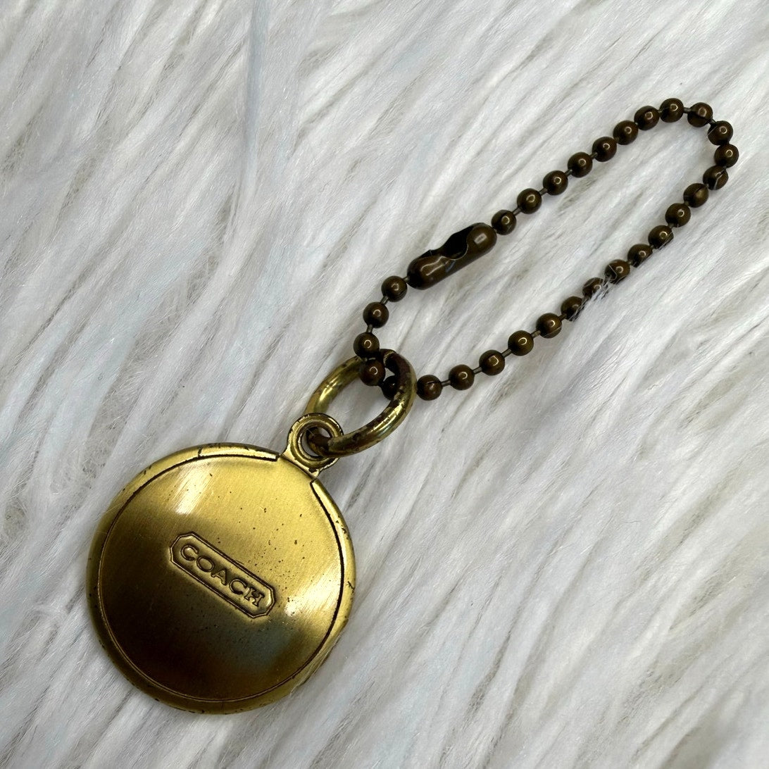 1" Coach Metal Circle Hangtag Hang Tag Bag Charm