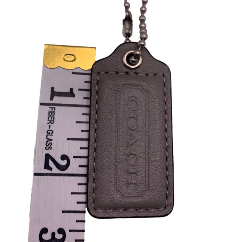 COACH Gray Hang Tag Bag Charm Fob