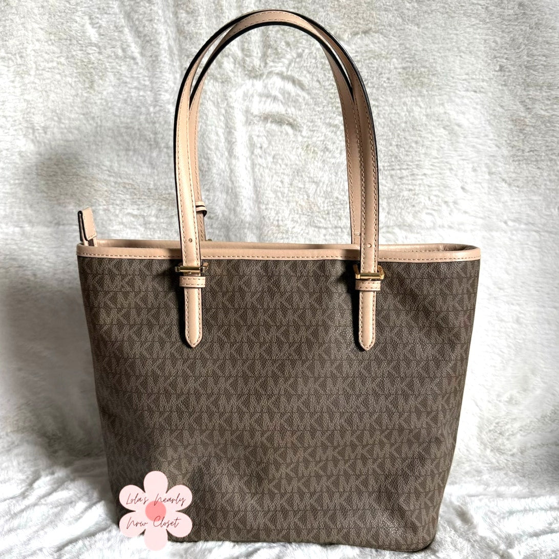 Michael Kors Brown Jet Set Medium Logo Tote Bag