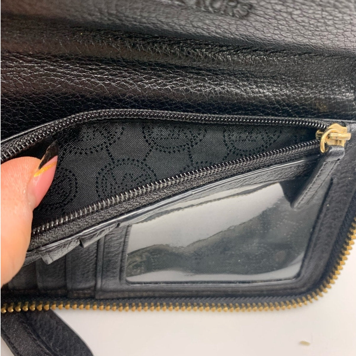 Michael Kors Black Zip Around wallet with Phone Holder