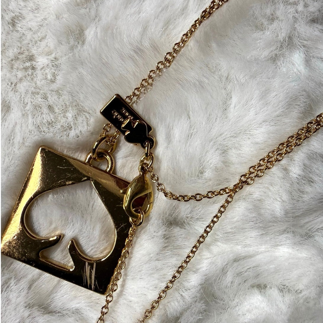 KATE SPADE New York Square Spade Necklace