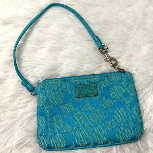 y2k Coach Turquoise Wristlet