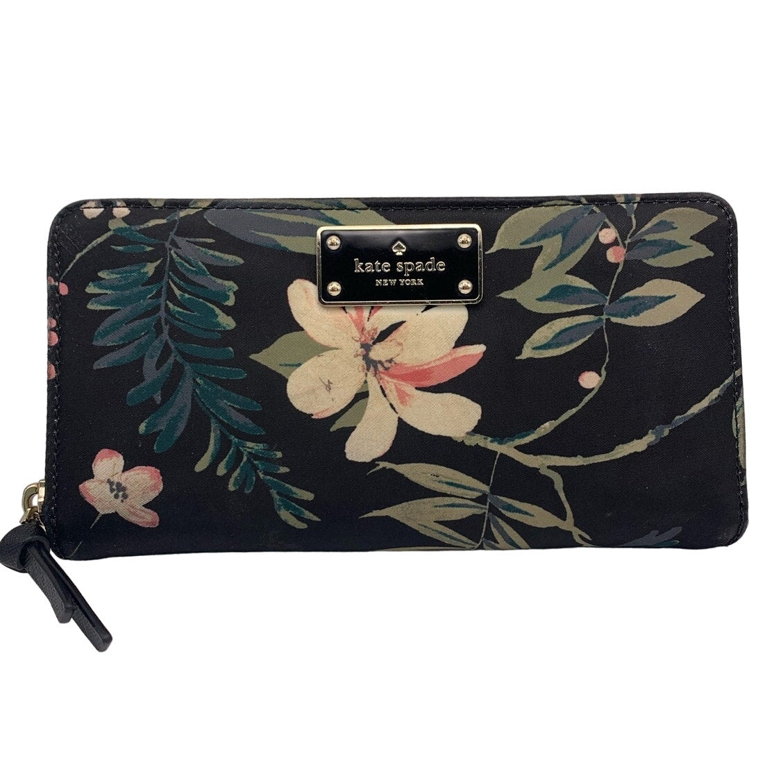 Kate Spade New York Black Wilson Road Botanical Neda Wallet