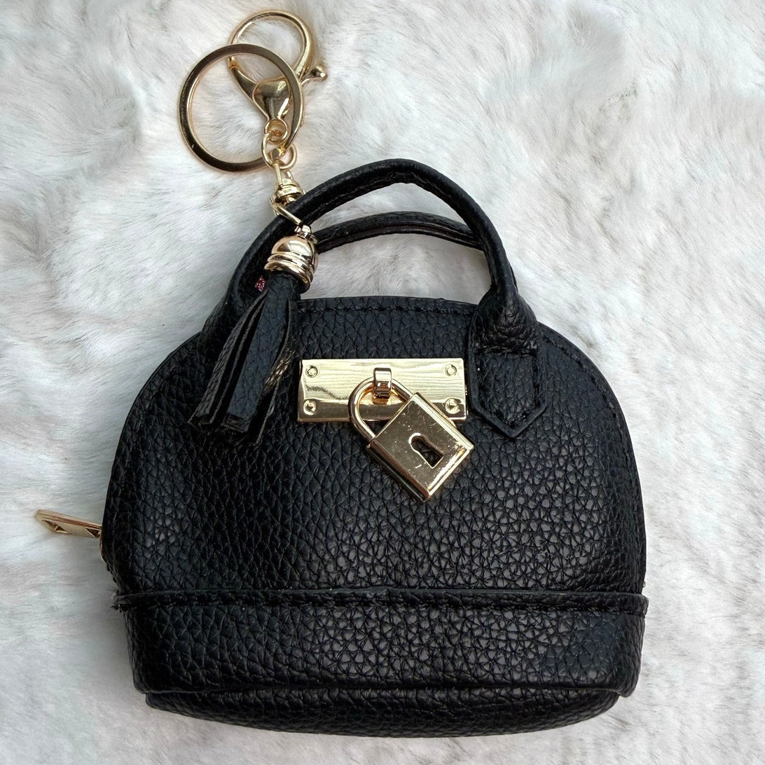 Mini Tote Bag Keychain Coin Purse Mini Pouch Zipper Fashion Charm Bag Charm