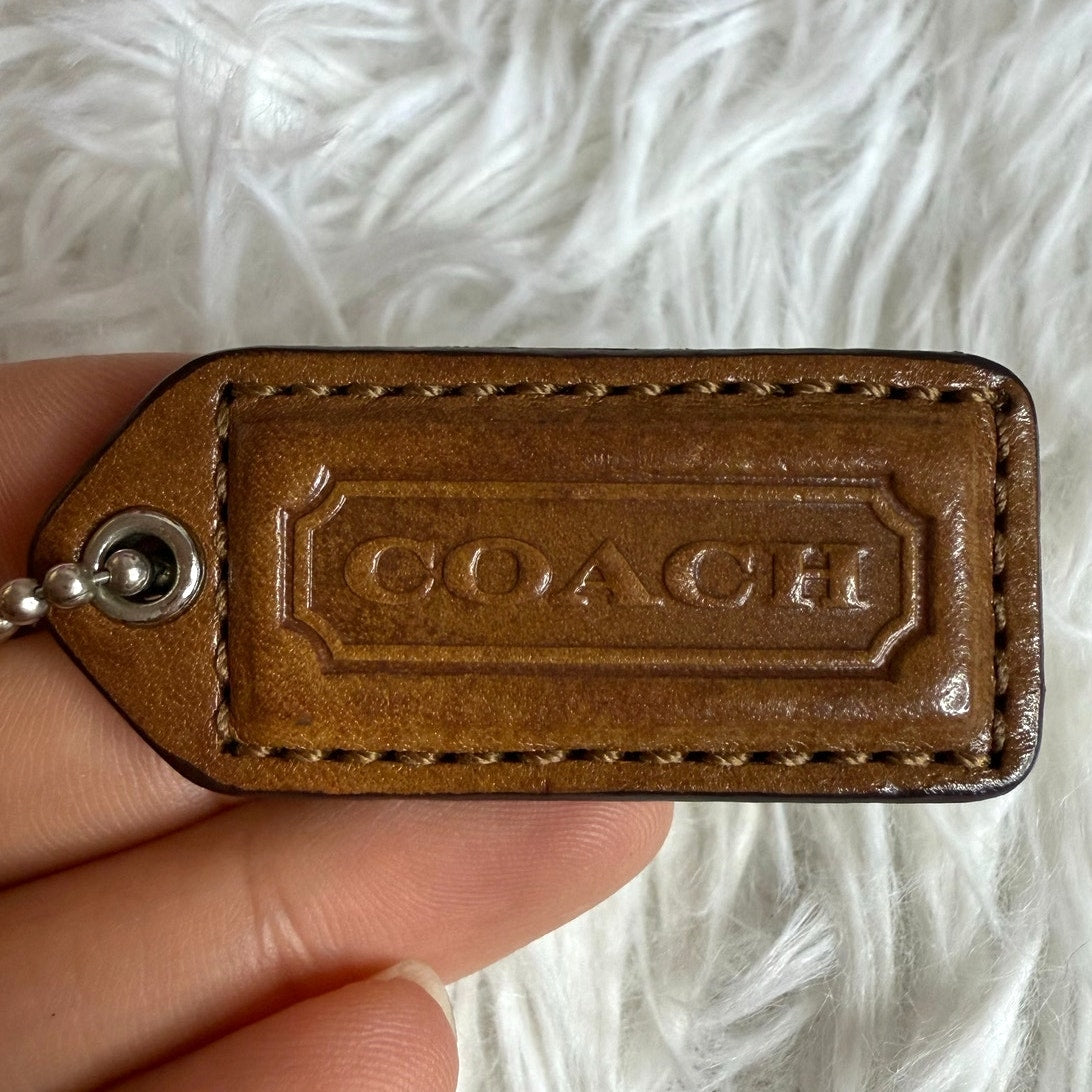 1.5" y2k COACH Vintage Fob Bag Charm Hang tag Hangtag