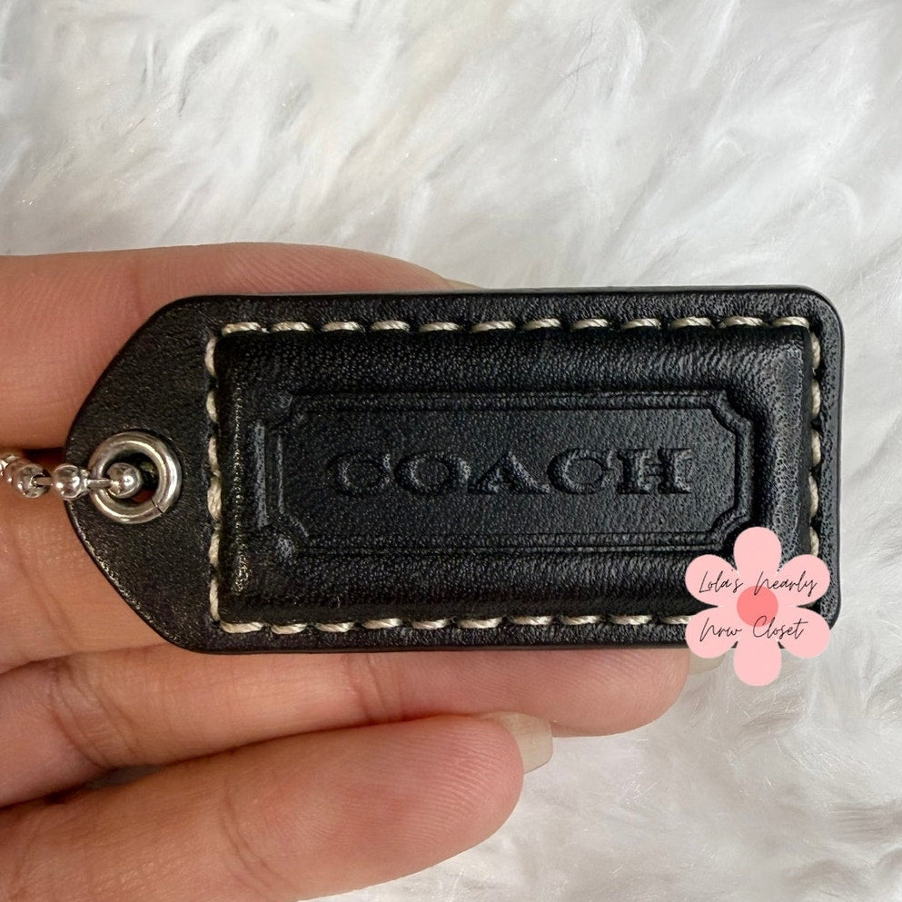 1.5" y2k COACH Fob Bag Charm Hang tag Hangtag