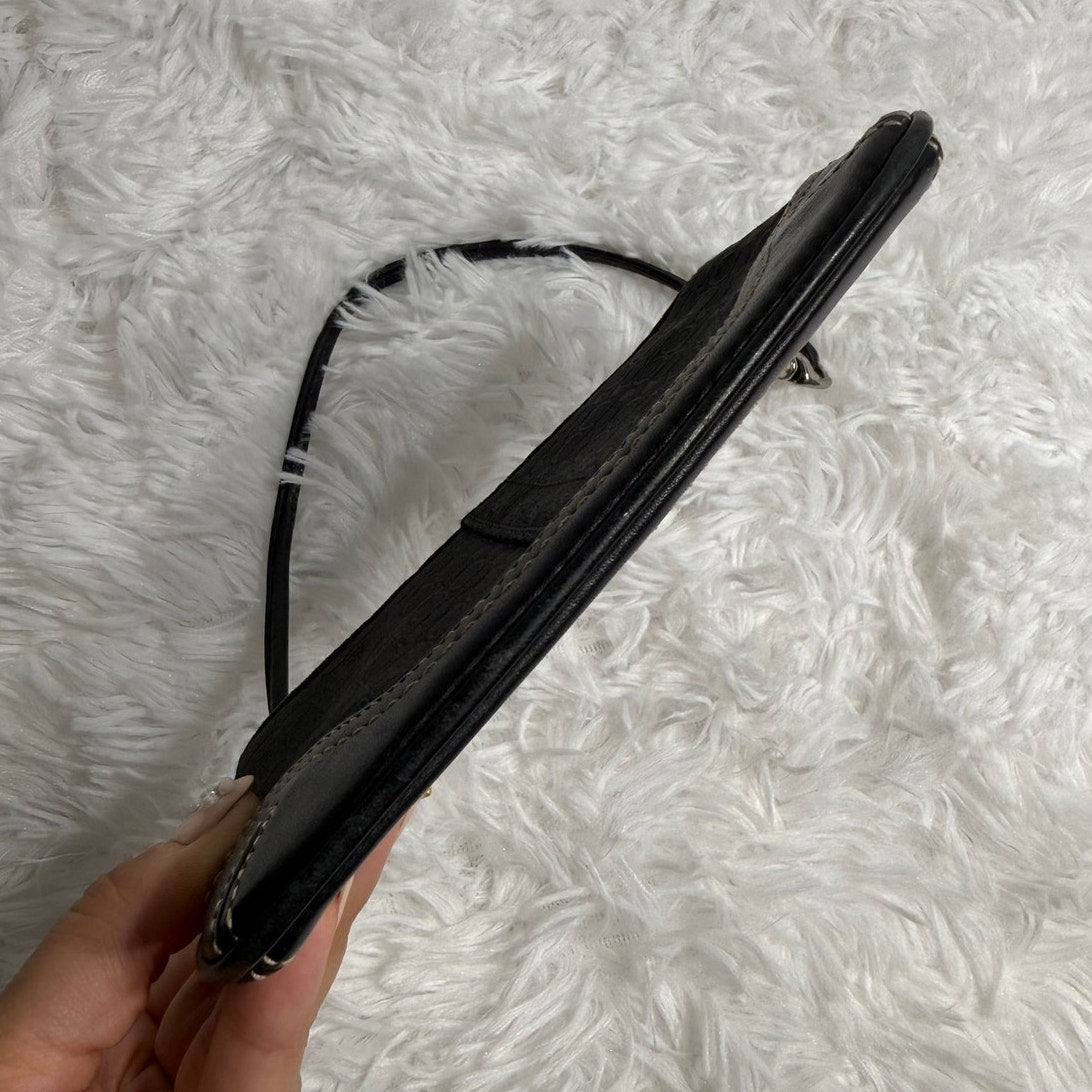 y2k Coach Canvas Black Wristlet
