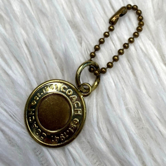 1" Coach Metal Circle Replacement Hangtag Hang Tag Bag Charm