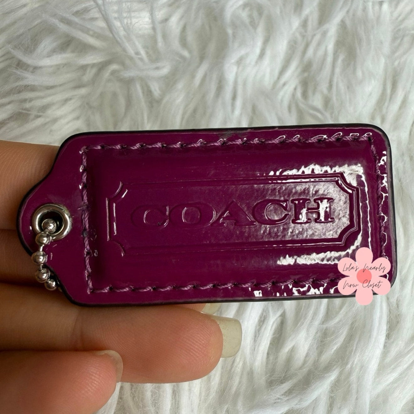 2" COACH Fob Bag Charm Hang tag Hangtag