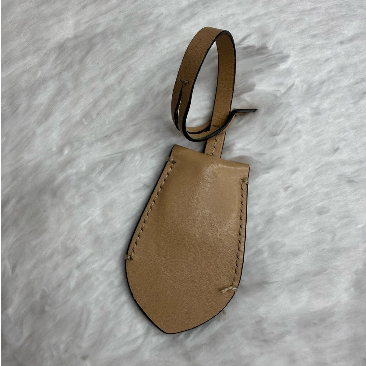 Coach Tan Ring Bag Charm Key Fob