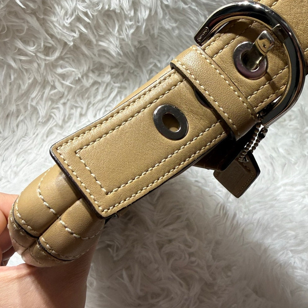 Vintage COACH Y2k Soho Saddle Tan Flap Shoulder Bag