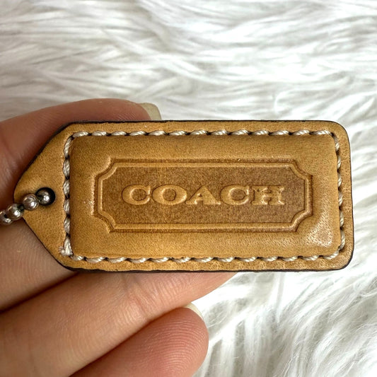 y2k 2" COACH Vintage Fob Bag Charm Hang tag Hangtag