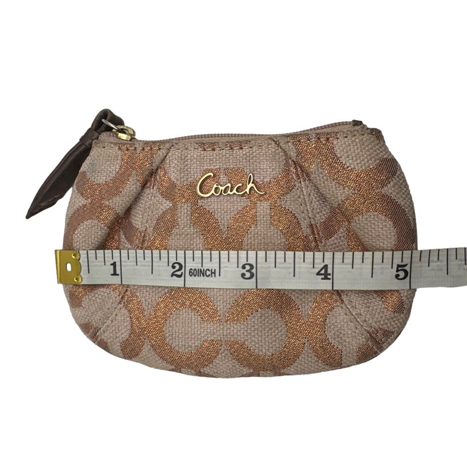 COACH Signature Canvas Coin Purse Key chain