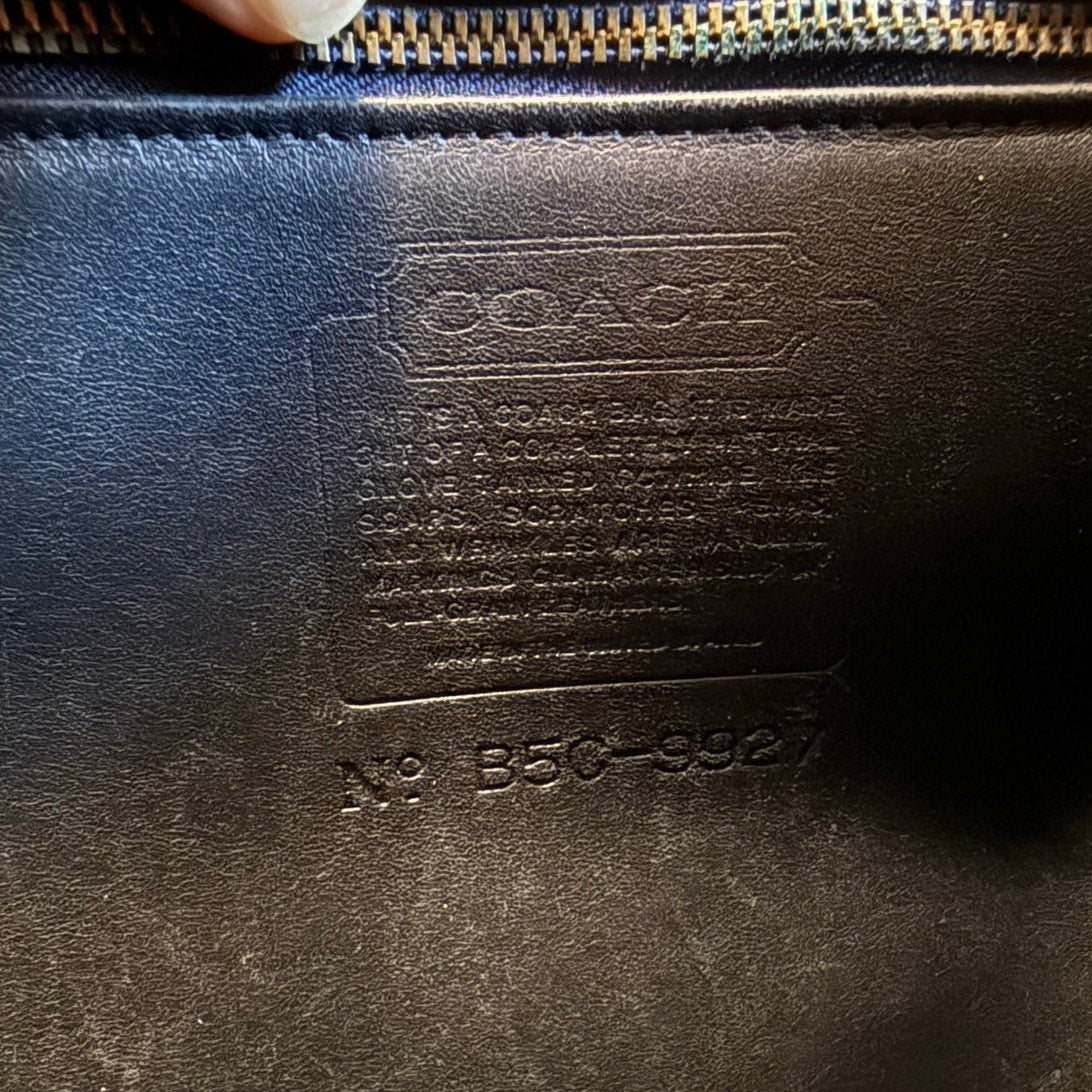 Vintaged Coach Willis 9927 Navy Top Handle Crossbody Shoulder Bag