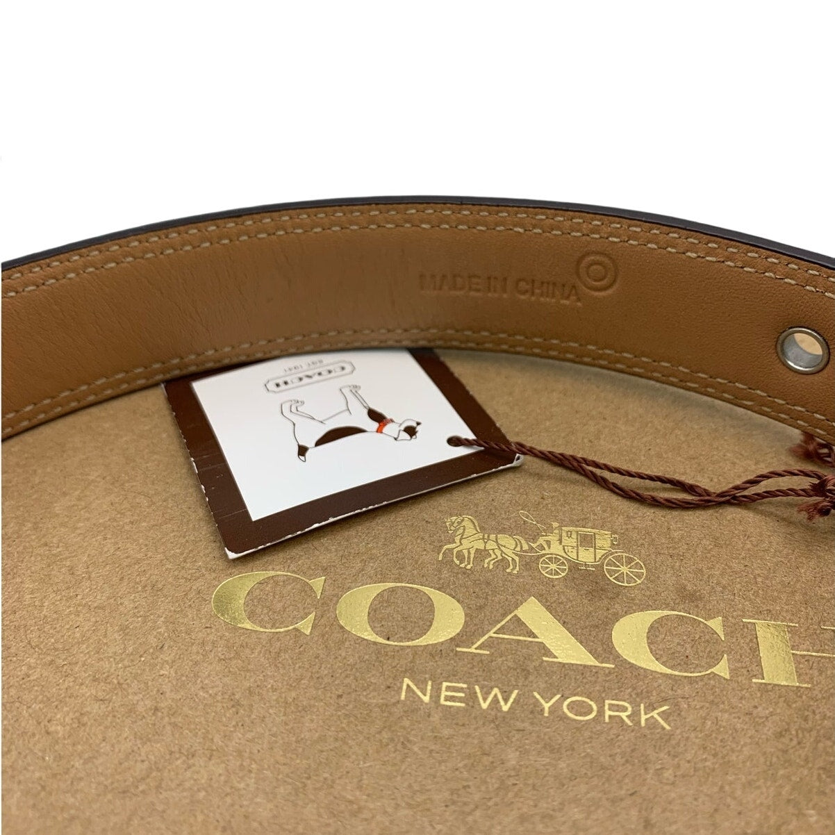 NIB COACH Charm Dog Collar Size "L"