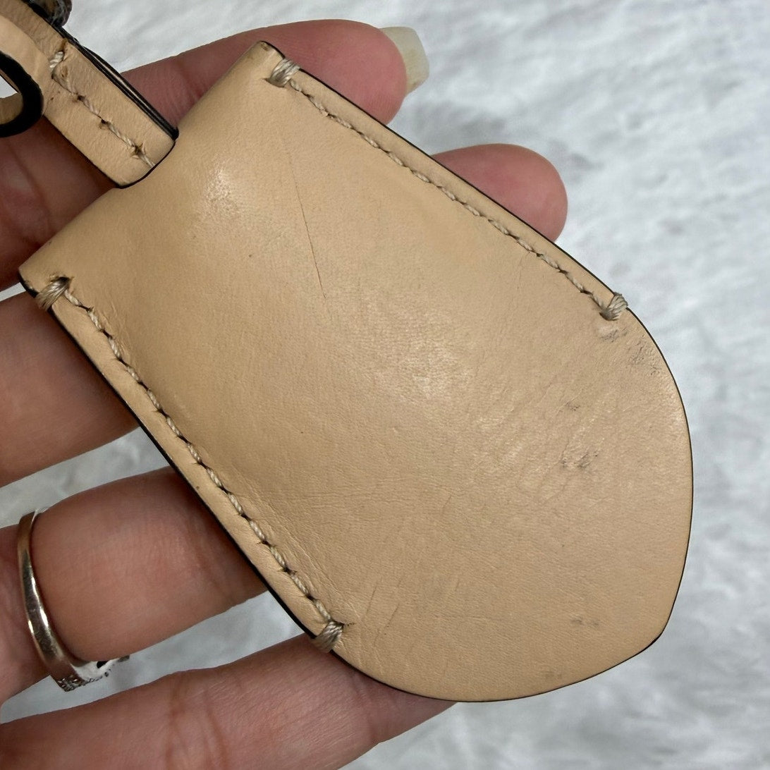 Coach Tan Ring Bag Charm Key Fob