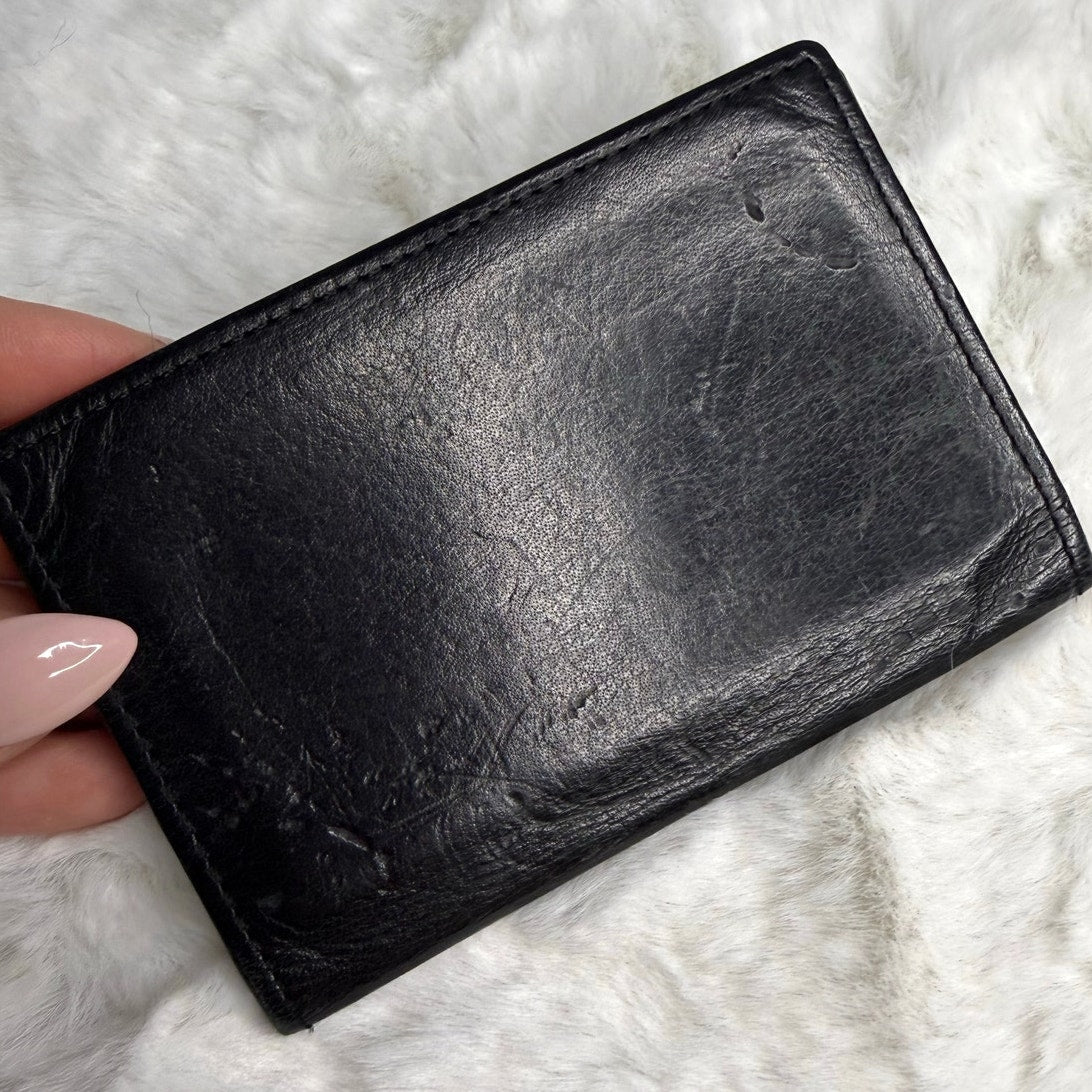 Vintage Coach Black Card Slot Case