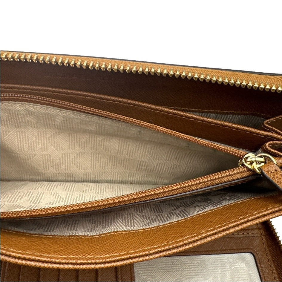 SALE MICHAEL KORS Brown Zip Around Wallet