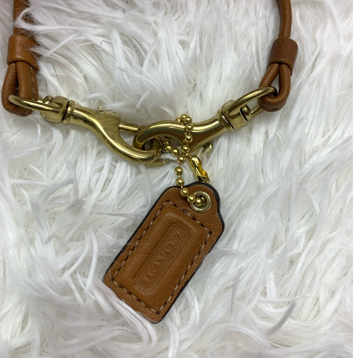 1" COACH Small Fob Bag Charm Hang tag Hangtag and Replacement Strap
