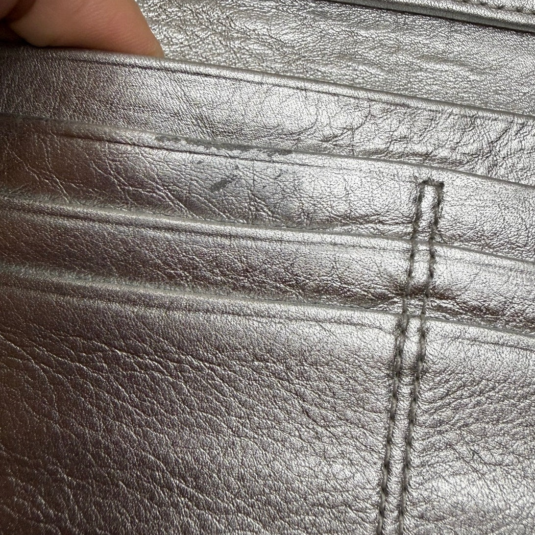COACH Metallic Silver Wallet