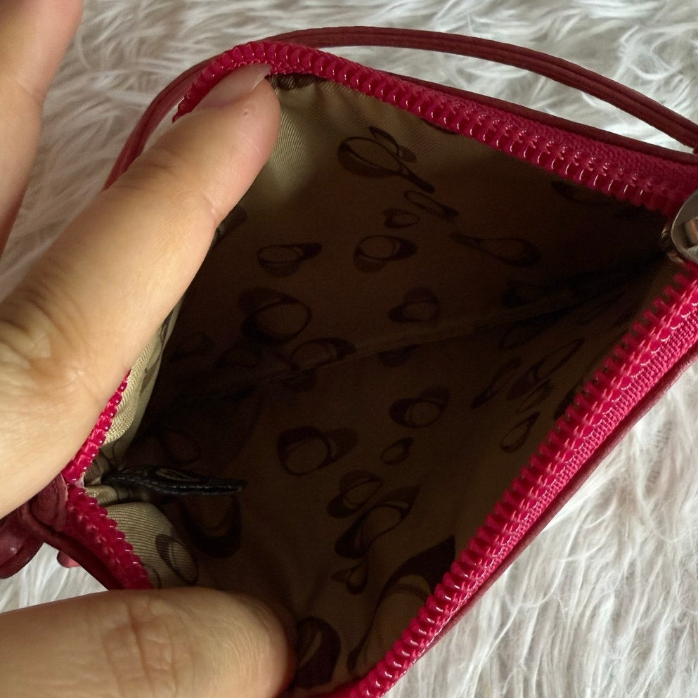 COACH Limited Edition Poppy Pink Wristlet