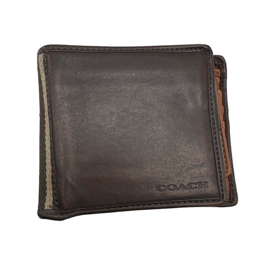 COACH Brown Men Unisex Wallet with cardholder