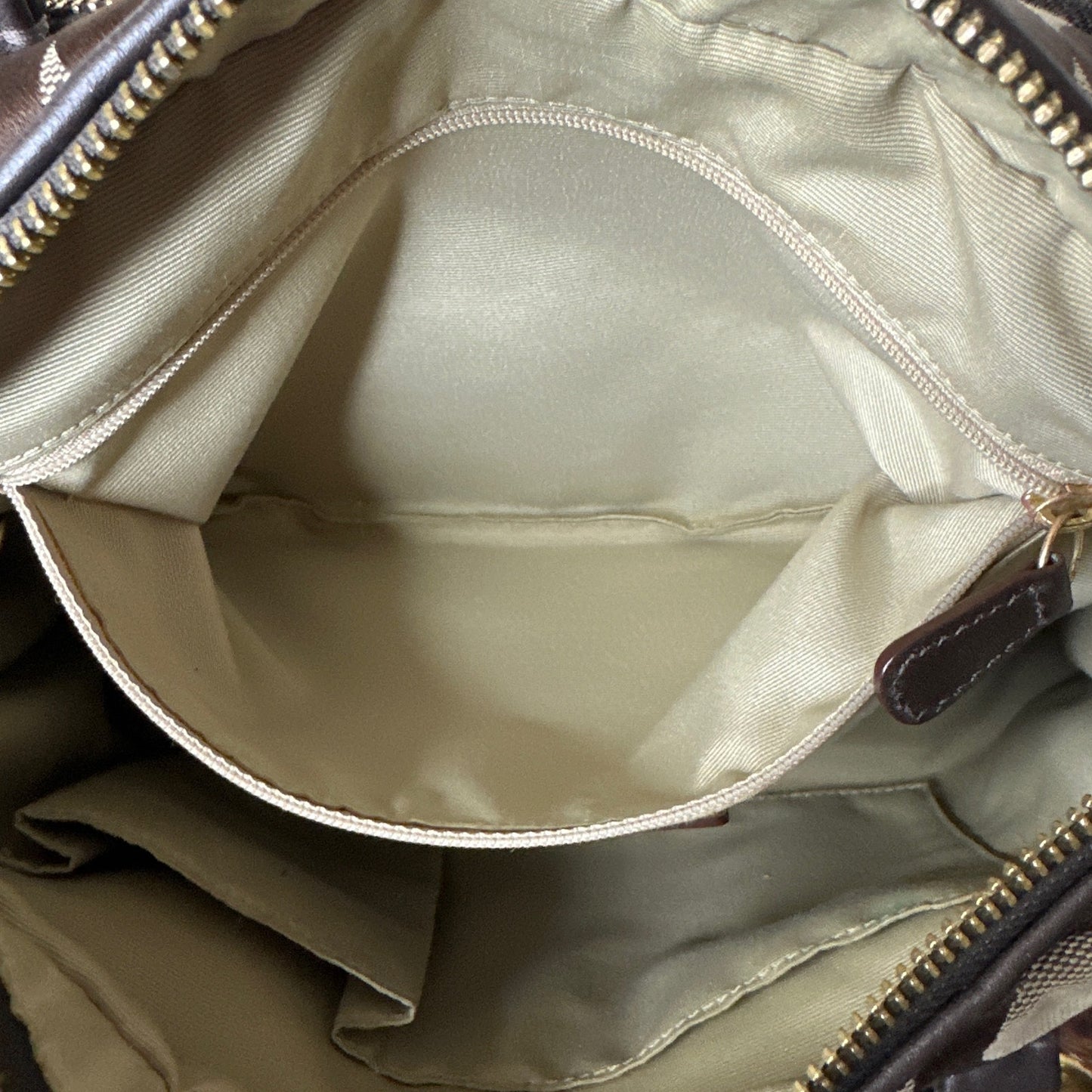 y2k COACH 2009 Brown Signature Canvas Parker Op Art Satchel Shoulder Bag