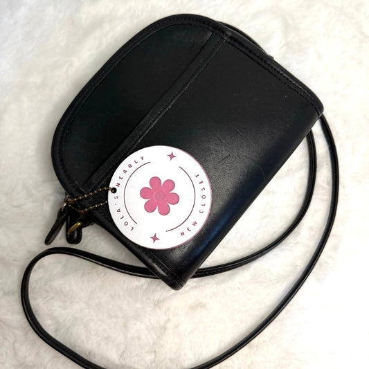 Vintage Coach Black Abbie Costa Rica Crossbody Bag 9017