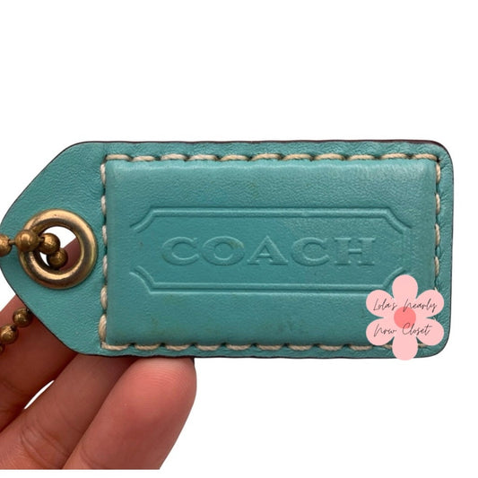 2.5" y2k COACH Vintage Fob Bag Charm Hang tag Hangtag