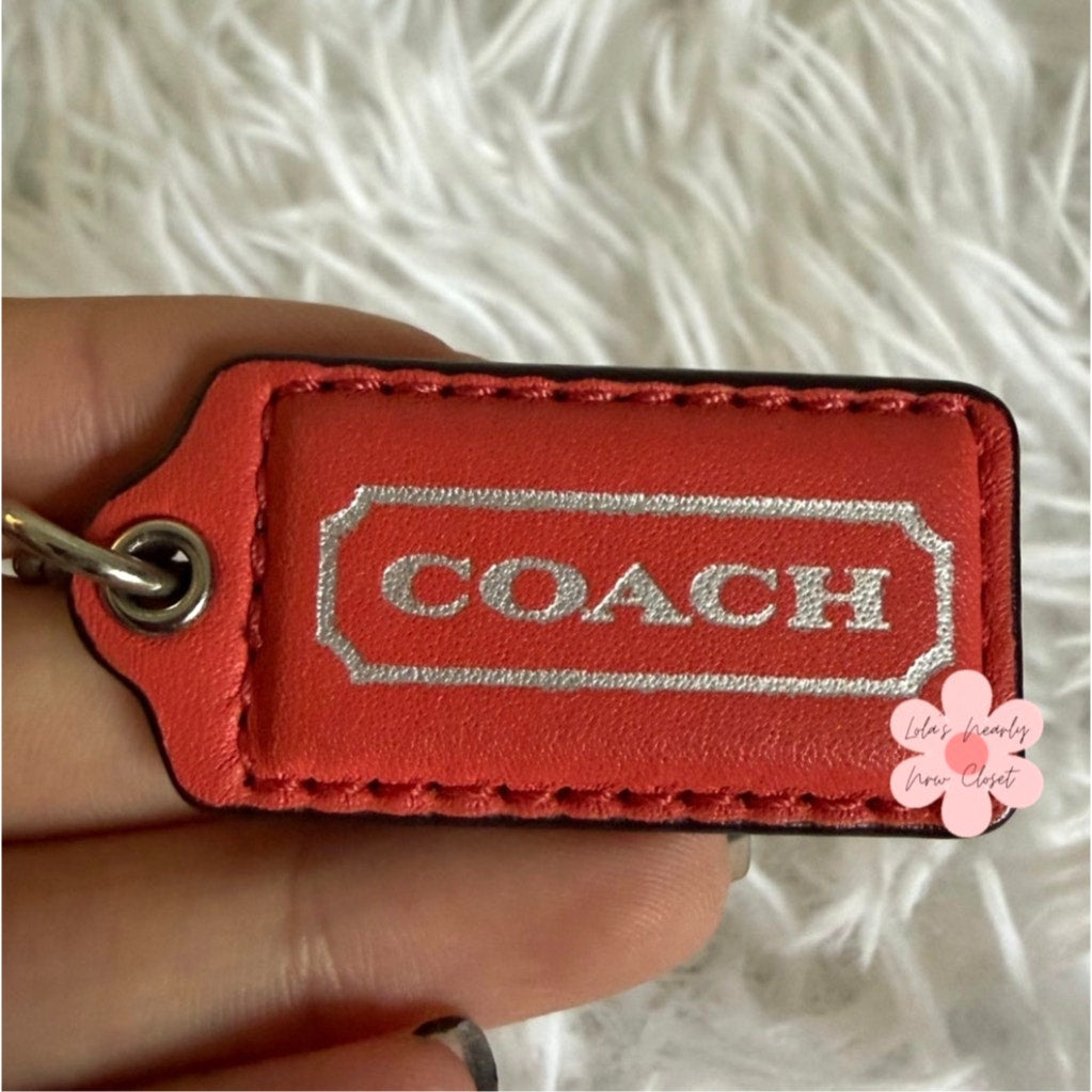 1.5" COACH Fob Bag Charm Hang tag Hangtag