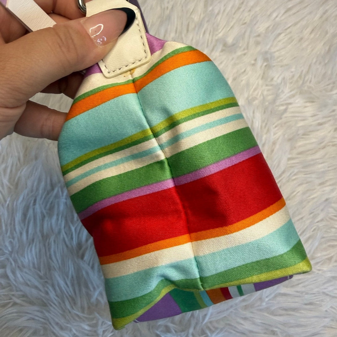 y2k COACH F40494 Hampton Stripped Mini Bag Purse