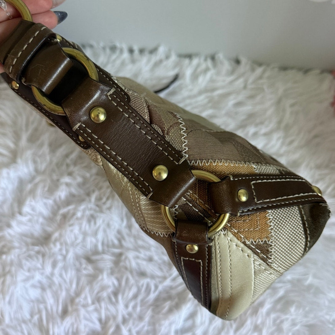 Y2K Coach 12523 Carly Signature Patchwork Hobo Bag Shoulder Bag