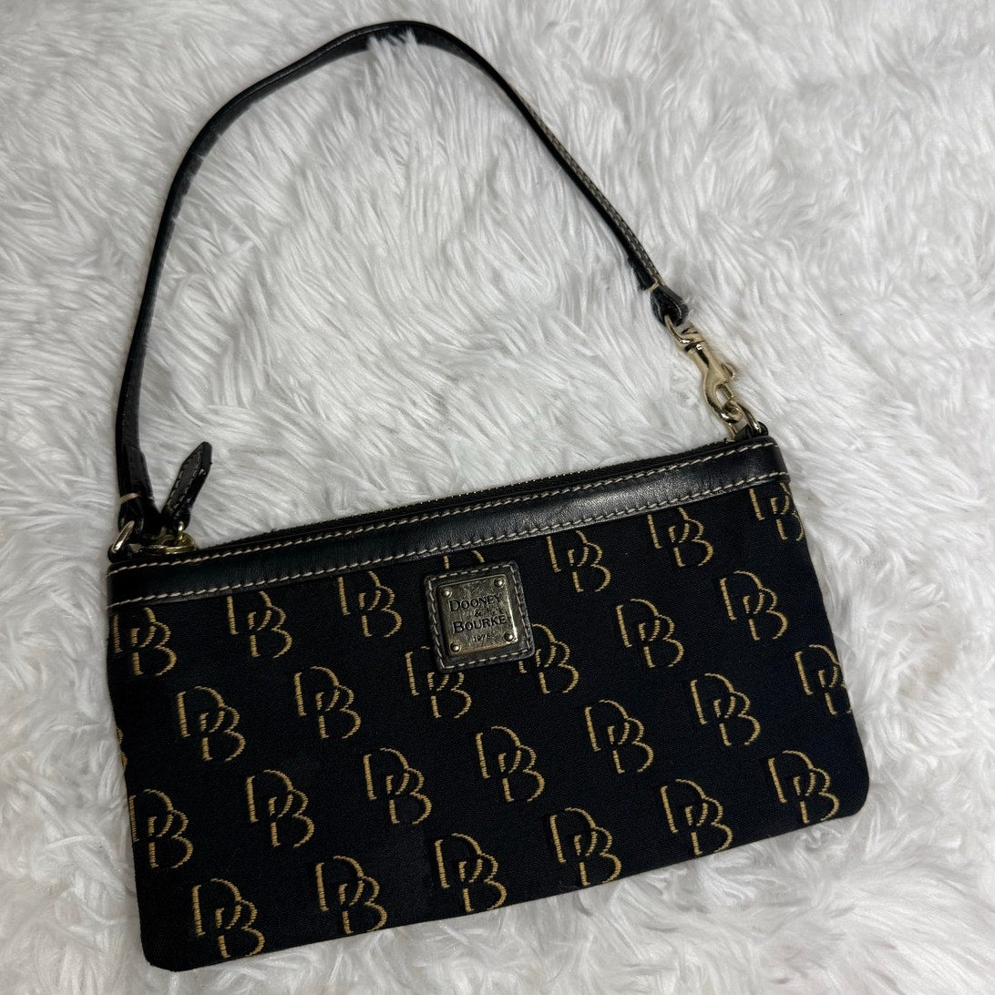 Dooney & Bourke Black Signature Wristlet Mini Purse