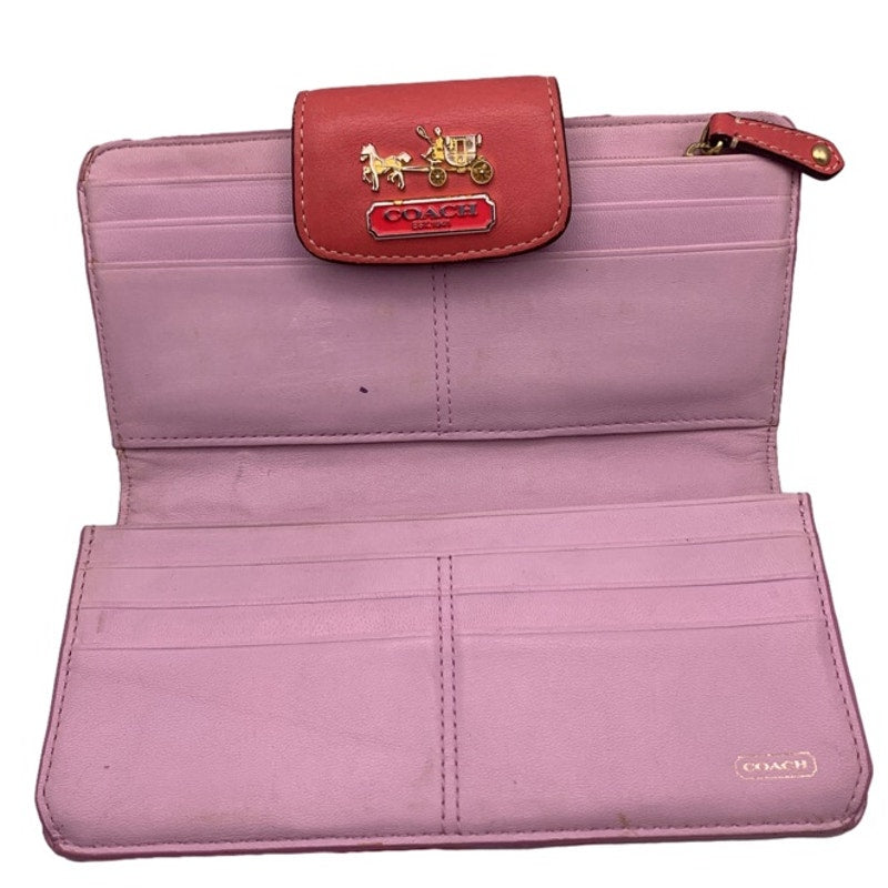 y2k COACH Carriage Signature Canvas Wallet