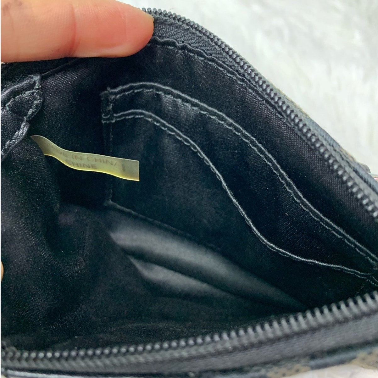 COACH Black Signature Canvas Wristlet