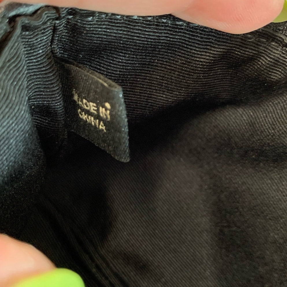 y2k COACH Black Gray Signature Canvas Wristlet
