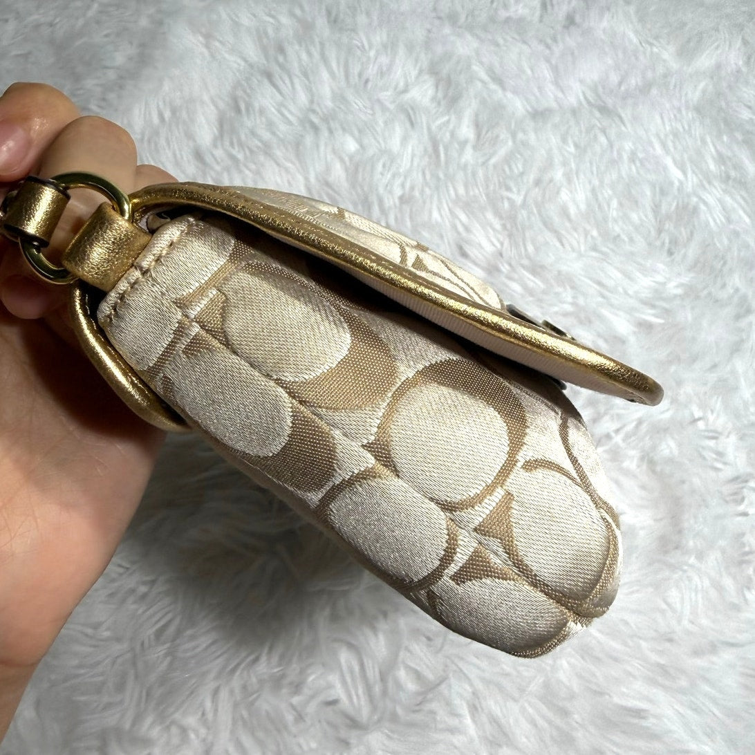 y2k Coach Gold Ashley Wristlet Mini Purse