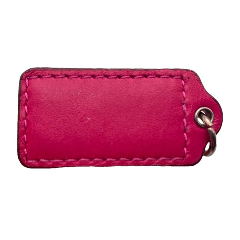 1.5" COACH Hot Pink Fob Bag Charm Hang tag Hangtag