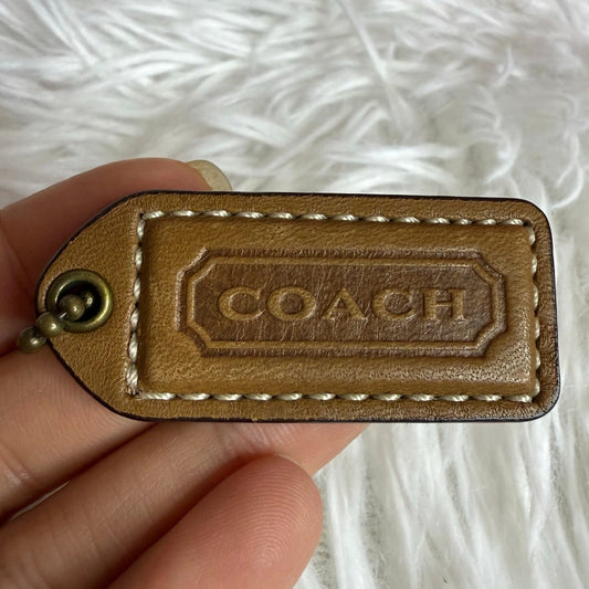 1.5" y2k COACH Vintage Fob Bag Charm Hang tag Hangtag