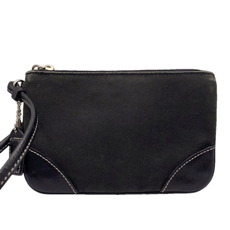 COACH Black Canvas Wristlet