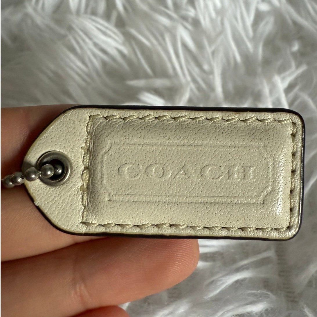 1.5" y2k COACH Vintage Fob Bag Charm Hang tag Hangtag