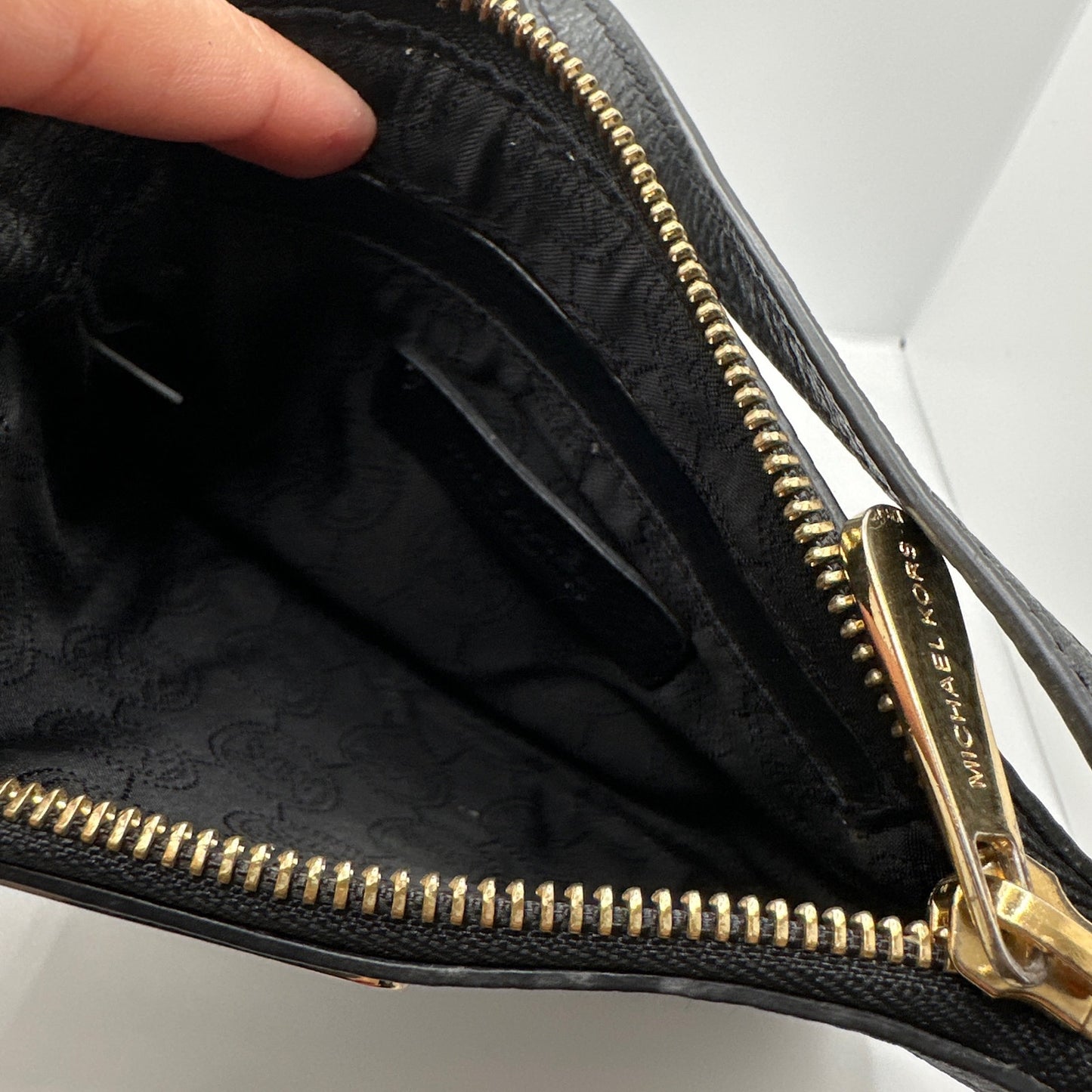 MICHAEL KORS Signature Canvas Wristlet Mini Purse