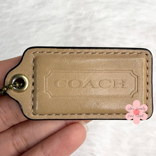 2" COACH Fob Bag Charm Hang tag Hangtag
