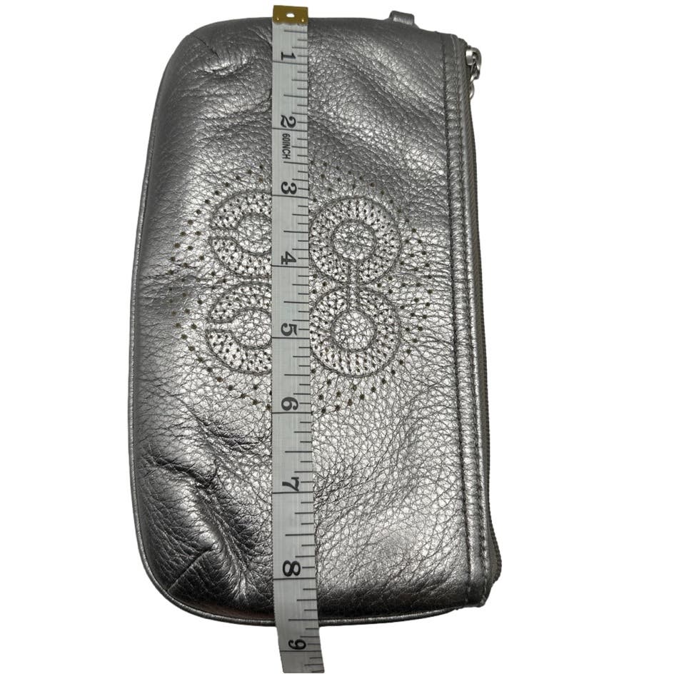 COACH Metallic Silver Wristlet