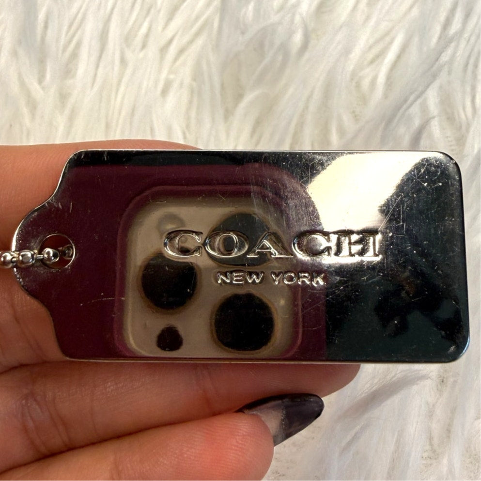 2" COACH Metal Fob Bag Charm Hang tag Hangtag