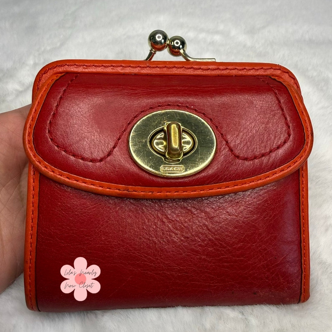 y2k Coach Vintage Legacy Kisslock Wallet