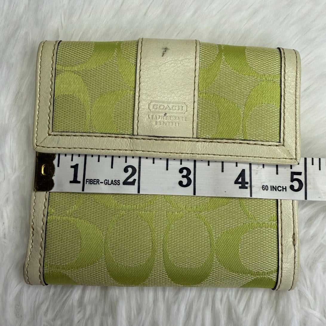 Vintage COACH  y2k Lime Wallet